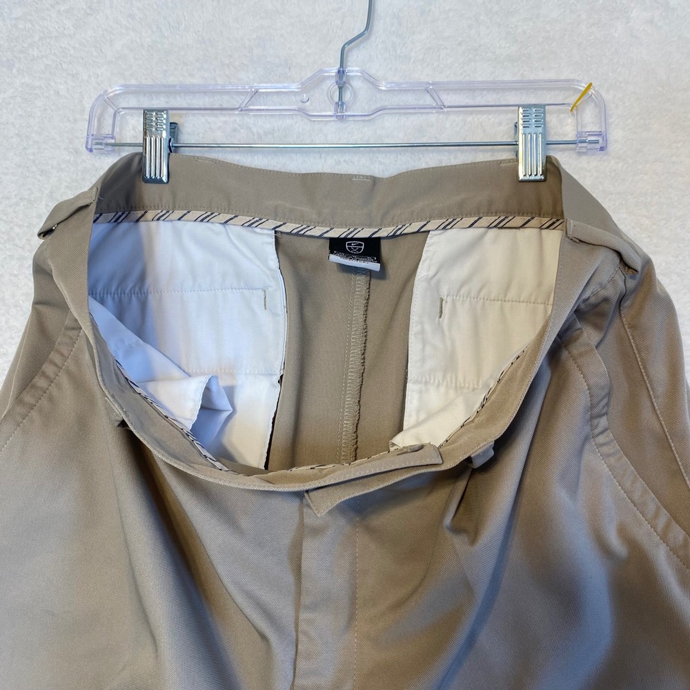 Nike Mens Golf Shorts Khaki Flat Front Fit Dry Size 34 Waist - Picture 6 of 11